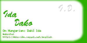 ida dako business card